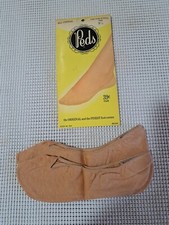 Vintage  Peds All Cotton Knit Low Sun Tan Foot Covers NOS