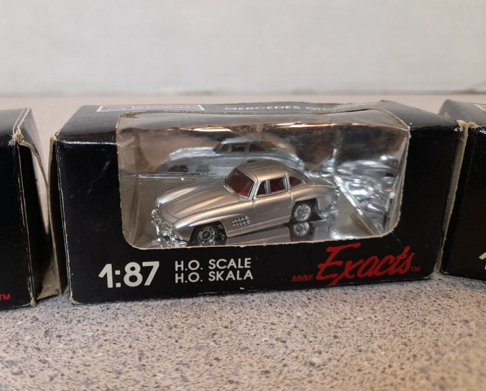 Monogram Mini Exacts 1/87 Mercedes Gullwing Lamborghini Countach Jaguar XKE Lot - Image 3 of 4
