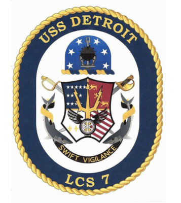 5'' NAVY USS DETROIT LCS-7 EMBROIDERED PATCH
