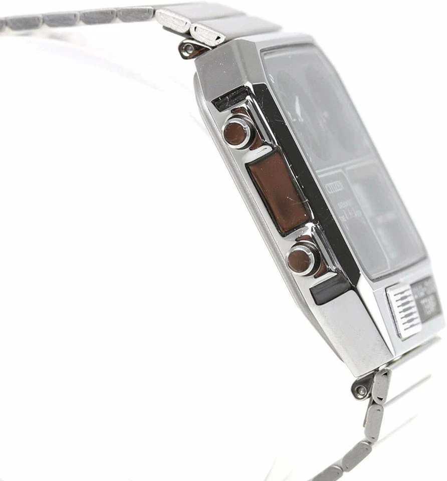 Citizen Analogico e Digitale Temperatura Riproduzione Modello Orologio Argento - Immagine 2 di 4