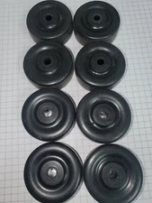 PMC 43Y Polypropylene Wheel 2" Diameter x 7/8" Wide, for 1/4" Axle LOT of (8)