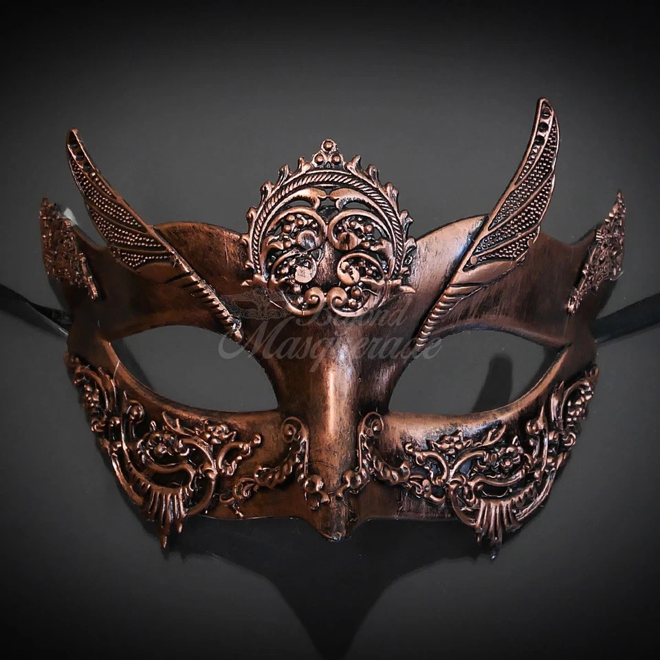 Women's Steampunk Venetian Spiked Angelic Costume Masquerade Mask [Rose Gold] — 第 2/4 张图片