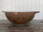PYREX 444 Brown Gold Cinderella 4 Qt Large Mixing Nesting Bowl Americana