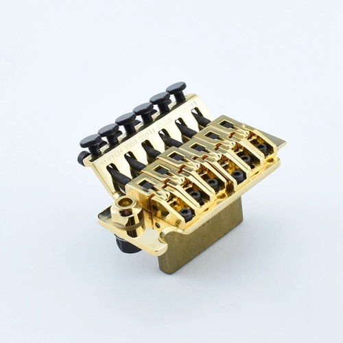 Chitarra elettrica sistema vibrato bridge originale Fernandes oro