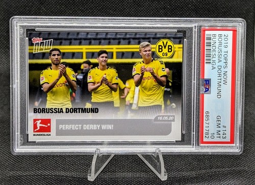 2019 Topps Now Erling Haaland card #143 Borussia Dortmund RC PSA 10 /477 Harland