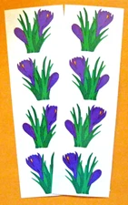 Mrs Grossman Vintage Two 2x6 inch 'Crocus' Sticker Sheets (c-2001-Retired)