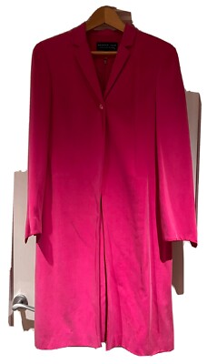 fuscia rosa Seide Gehrock und Kleid Set