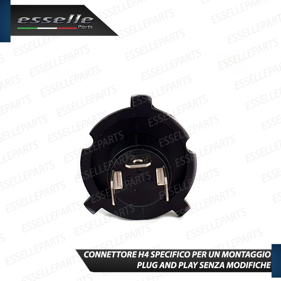 LAMPADA LED H4 6000K BIANCO CANBUS 4000 LM LUMEN REALI MOTO SCOOTER QUOD - Immagine 4 di 4