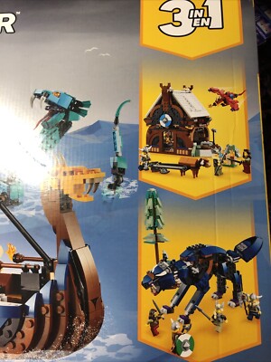 31132 VIKING SHIP & THE MIDGARD SERPENT lego creator NEW 3 in 1