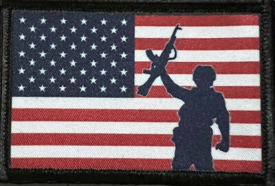 #ad #ad USA Flag Wolverines Morale Patch Tactical ARMY Hook Military USA Red Dawn $7.99