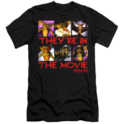 Gremlins 2 Slim Fit T-Shirt They're in the Movie Black Tee