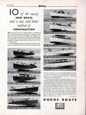 1934 DODGE MOTORBOAT CABIN CRUISER MARINE NAUTICAL NEWPORT NEWS AD 6610