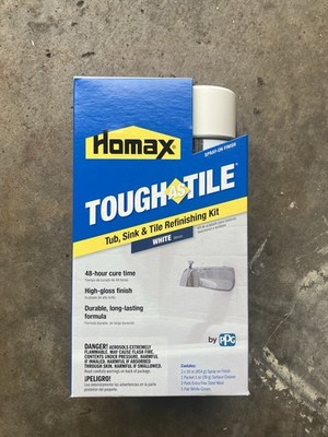 NEW HOMAX 3157 TOUGH AS TILE TUB & TILE EPOXY PAINT SPRAY ON FINISH KIT WHITE