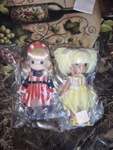 6419 Precious Moments Patriotic Blonde Girl Dolls Lot of 2 Vintage