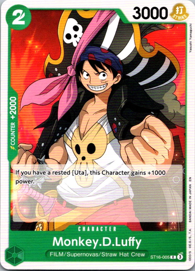 Monkey.D.Luffy () C Starter Deck 16: GREEN Uta ST16-005 NM