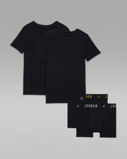 Jordan Big Kid's 4-Piece Basics Set Size M Short-Sleeve Boxer Briefs 9J0799-023