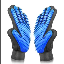 Pet Hair Remover Glove Brush Dog Cat Grooming Massage Soft Bath Shedding Glove