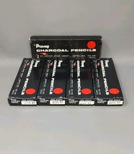 NOS Prang Drawing Sketch Art Charcoal Pencils 601 M - 5 Boxes (60 Pencils Total)