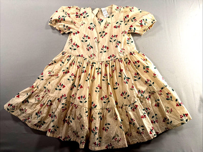 Carter's Child of Mine Toddler Girls 4T Christmas Golden Cherries Fancy Dress