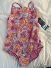 Speedo Youth Girls 1-piece Swimsuit Size, XL 16 , Pink Tie dye UPF 50