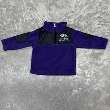 Baltimore Ravens NFL Football Kids 1/4 Zip Micro Fleece Jacket Purple 18 Months