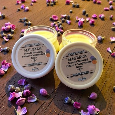 Natural Muscle and Joint RELIEF Magnesium Tallow Balm MINT