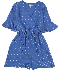 maison Jules Womens Dot Romper Jumpsuit