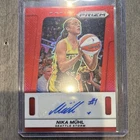 2025 Panini Prizm WNBA Throwback Nika Muhl Red Prizm 66/99 Auto Storm