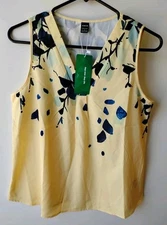 SHEIN Yellow Tank Top Blouse Women's Small NEW