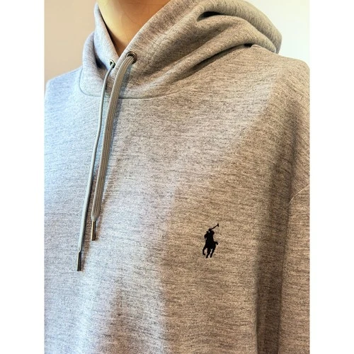 Polo Ralph Lauren Gray| Heather Hoodie | Vintage Style Pullover Sweatshirt| Men image 4