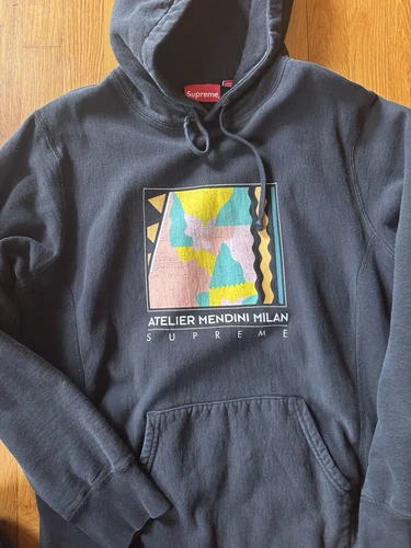 Sweat à capuche SUPREME Mendini Milan imprimé graphique ATELIER MENDINI taille M