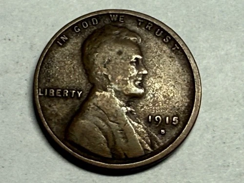 1915-S Lincoln wheat cent. VG, reverse rim nick. #u1