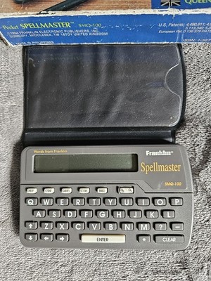 Franklin Pocket Spellmaster SMQ-100 Queen s English 1994 Boxed Complete Set