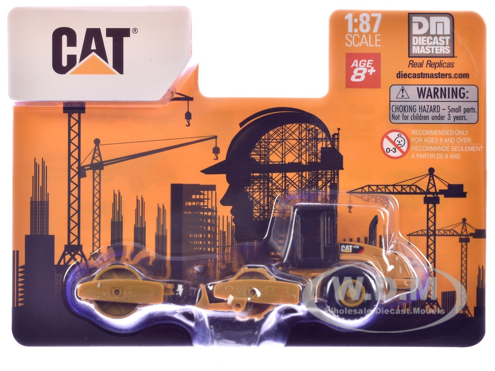 КАТОК CAT CATERPILLAR CS56 С ЧЕРЕДУЮЩИМИСЯ ПЕРЕДНИМИ ЧАСТЯМИ 1/87 (HO) ОТЛИТ ПОД ДАВЛЕНИЕМ MASTERS 84662CS