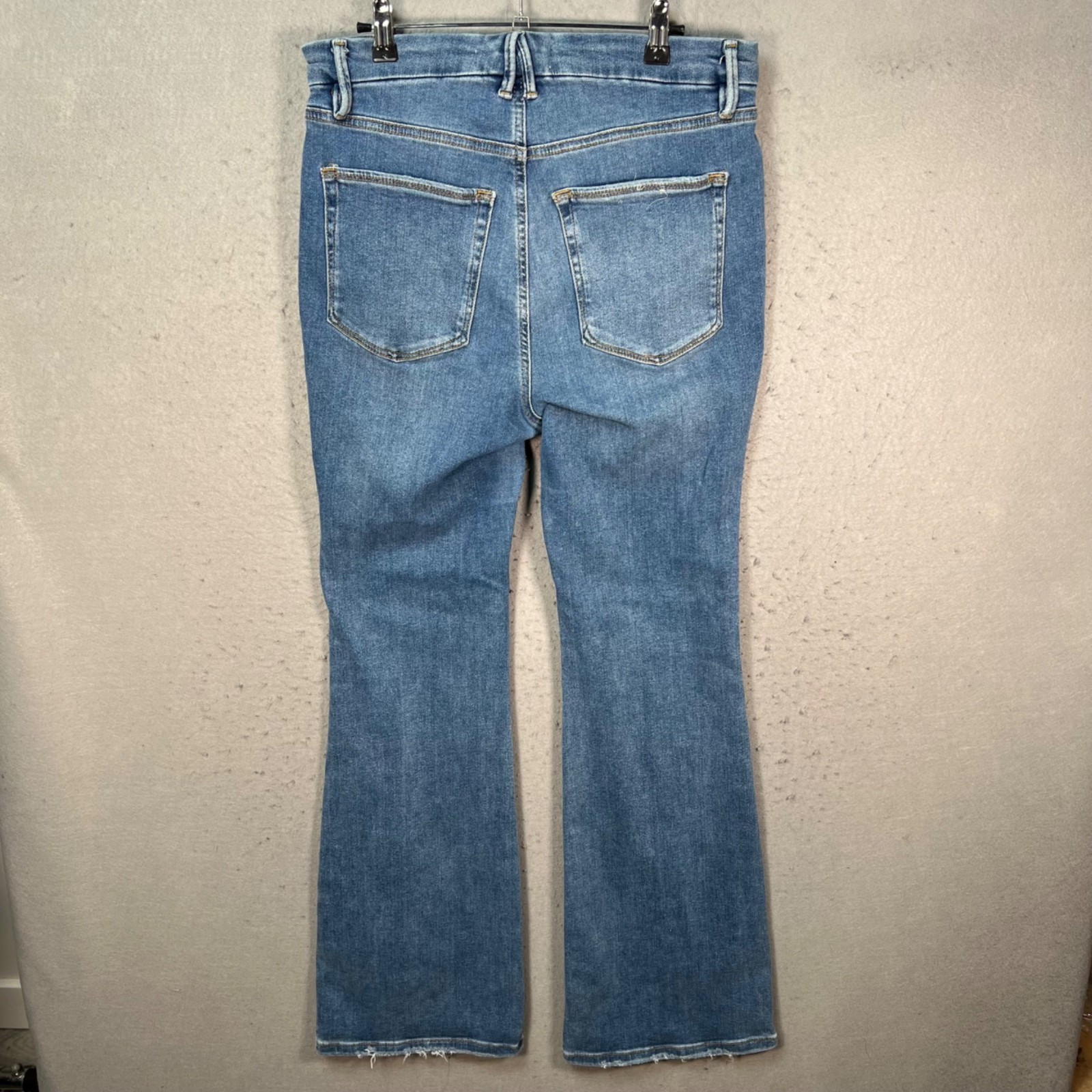 Good American x Zara Collection 2022 Blue Flare Denim Jeans Womens Size 15 / 47 thumbnail 2