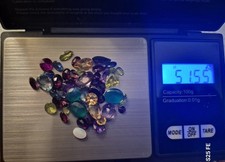 Faceted natural mixed gemstone lot