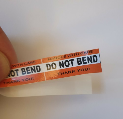 FRAGILE STICKER 1.45" x 0.62" FRAGILE HANDLE WITH CARE Stickers Do Not Bend - Picture 3 of 10