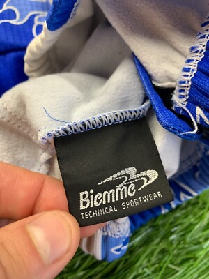 Maillot Cyclisme Manches Longues Biemme A-TEX Ecosse Bleu Blanc Taille M