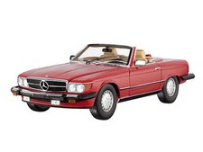 NOREV 1985 Mercedes 300SL USA Version (R107) Cabriolet Red Rare Dealer Edition!