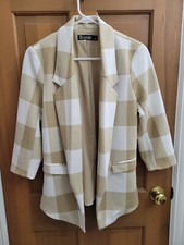 New York  Company Beige Block Women's Blazer