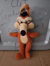 Vintage 1971 Warner Bros Wile E Coyote Road Runner Plush Mighty Star 12"