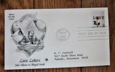 LOVE LETTERS JOHN ADAMS TO ABIGAIL SMITH 2001  PCS CACHET FDC