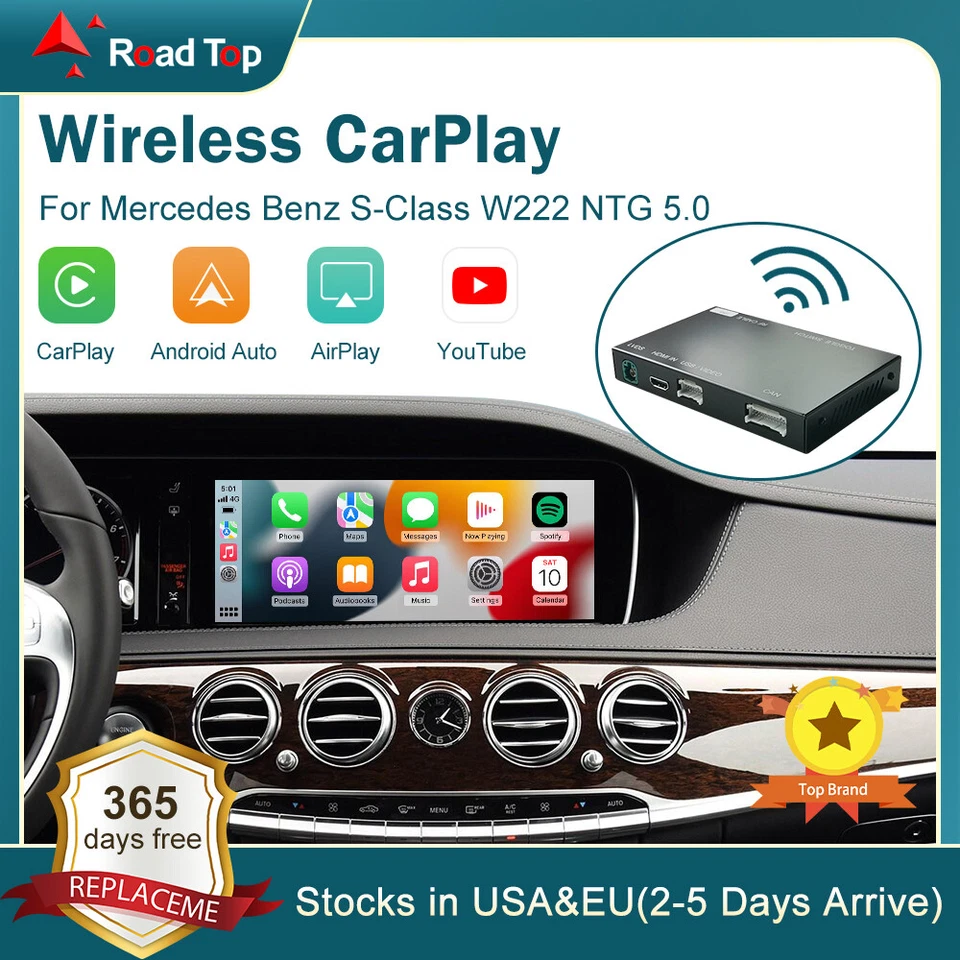 Wireless Android Auto Carplay Für Mercedes Benz S-Class W222 2014-2018 C-Class  - Bild 2 von 4