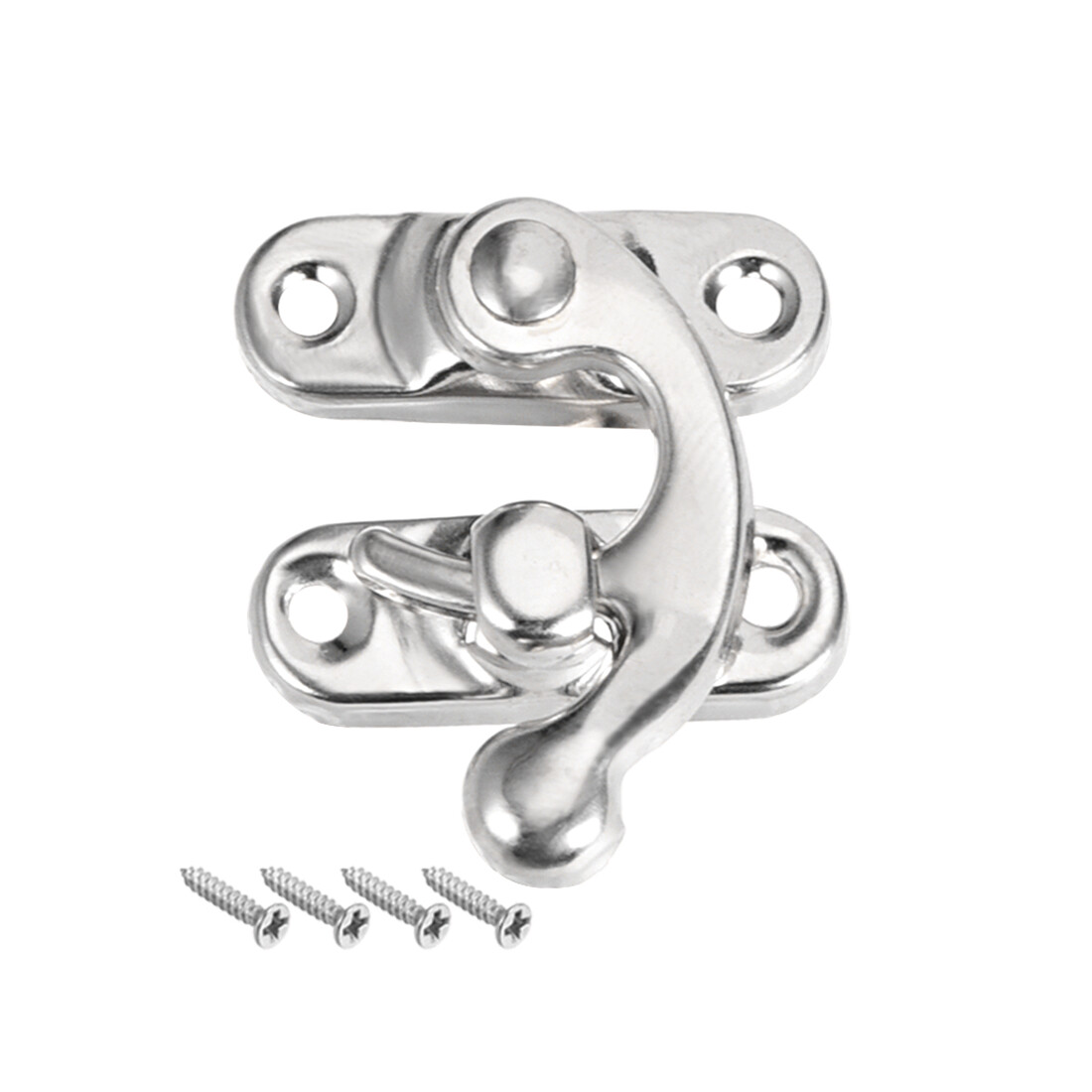 OZXNO Antique Hook Hasp Latch 2-Pack - Zinc Alloy Swing Lock Clasp For Jewelry Box, Cabinet, Toolbox - View #4