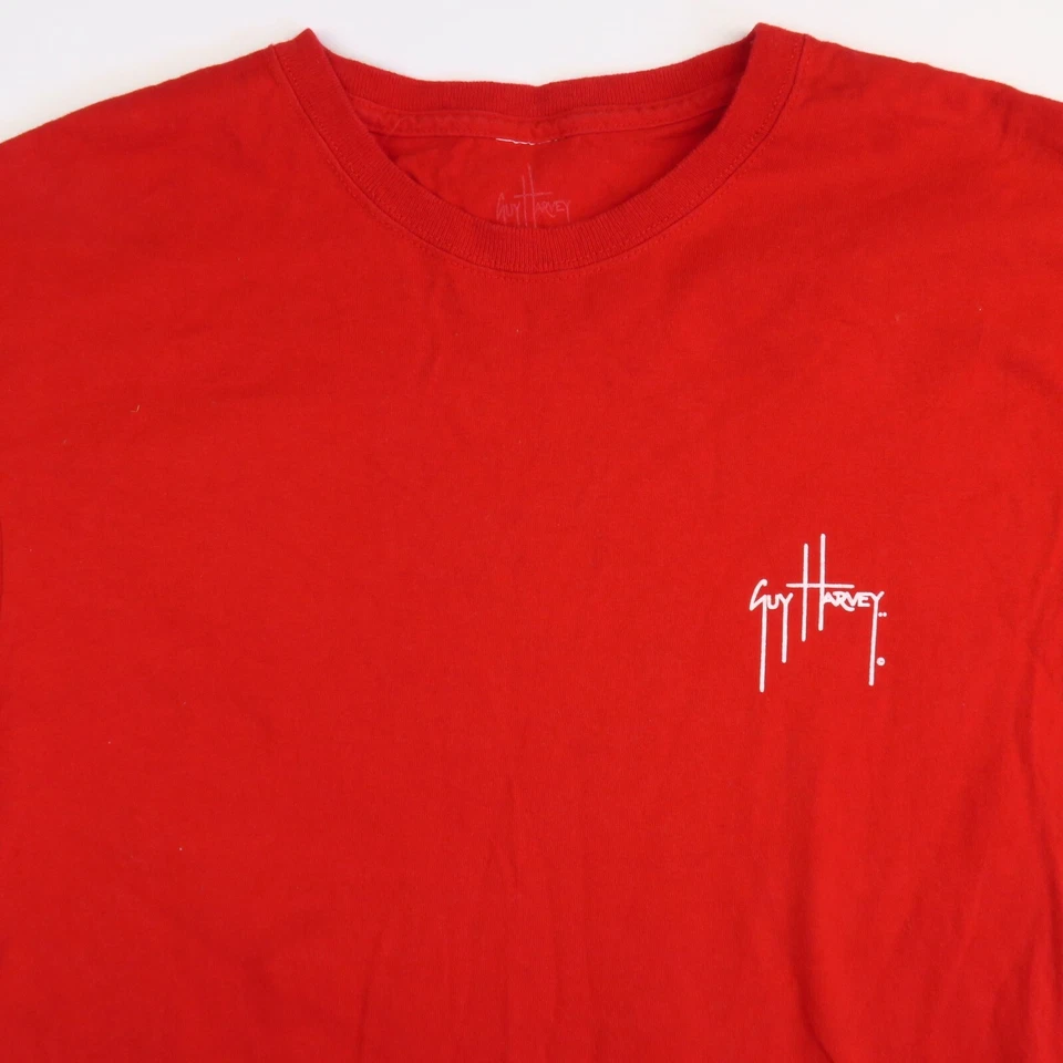 Camiseta De Colección Guy Harvey NC State Wolfpack Marlin Rojo Bolsillo M Med Bluewater Foto 2 de 4