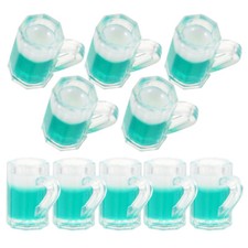 10Pcs mini house drink dollhouse furniture Mug Model Mini Beer Glasses Doll