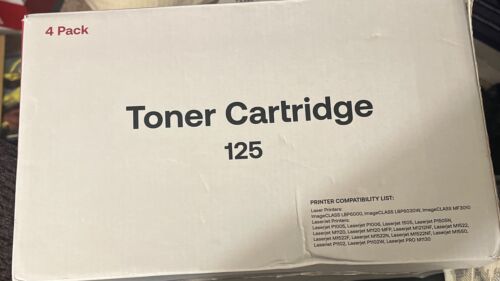 4 Pack 125 Toner Cartridge For HP LaserJet 125 Image Class See Pic For Specs - Picture 1 of 3