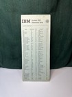 IBM Vintage Rare Early Computer System 360 Reference Data Brochure Manual Card