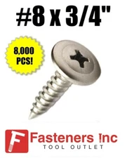 INTERCORP 86MZ #8 x 3/4 Sharp Point Modified Truss Head K-Lath Screw (8,000)