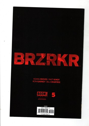 BRZRKR #5 1:25 Incentivo Declan Shalvey ¡Boom variante! 2021 casi nuevo + Keanu Reeves - Imagen 2 de 2